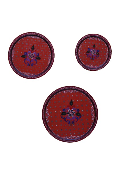 Wooden Wall Decor Plates - Set of 3 